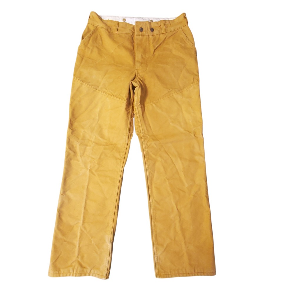 Vtg 70s Bone-Dry RedHead Hunting Pants Duck Canvas Field Double Knee USA 34x30